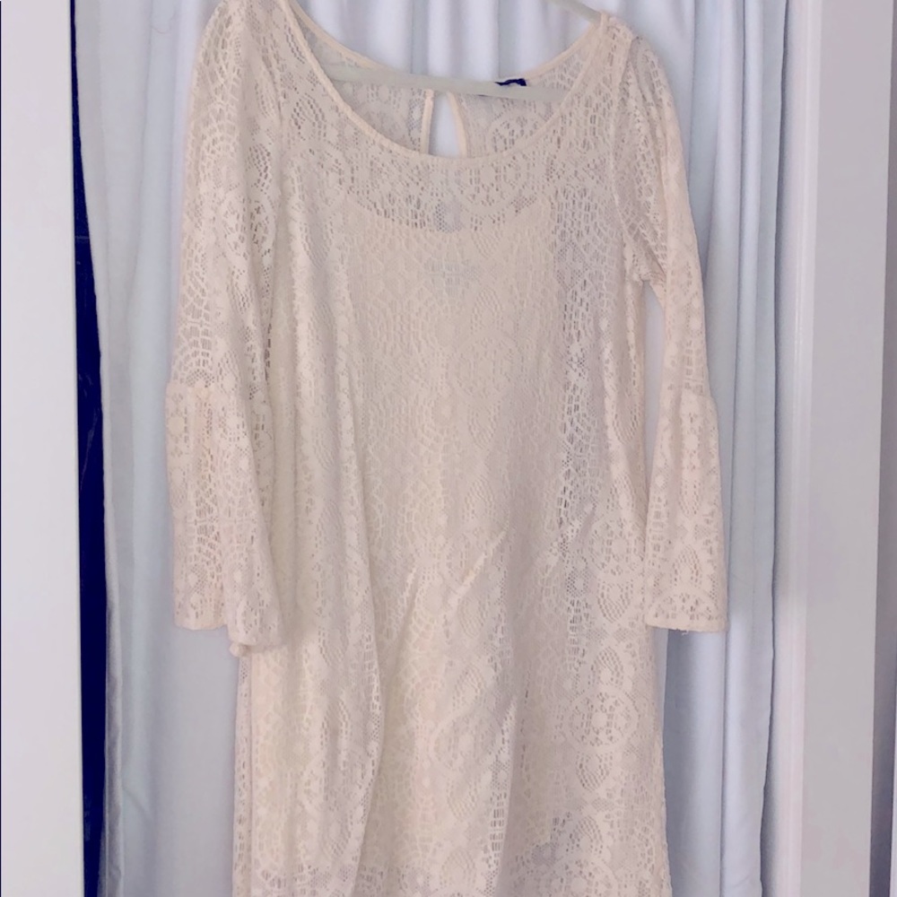 Cream crochet dress